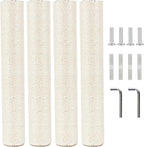 4 Pcs 2.9in 7.4cm Diameter Cat Tree Replacement Post Scratching Sisal Pole (M10, 17.7in/45cm)