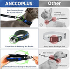 Comfort Fit Dog Collar, Anti-Choke Neck Safe Dog Training Collar, Wide Padded, Breathable, Adjustable with Dual D-Rings, Soft Cushion Neck Protector for Dogs (M, Blue)
