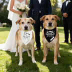 Realeaf My Humans are Getting Married Dog of Honor Dog Bandana,Wedding Outfit for Boy and Girl, Premium Durable Fabric, Engagement Announcement for Large and XLarge Dogs (X-Large)