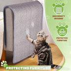 Natural Sisal Cat Scratcher Mat, Wall Scratcher Carpet, Cat Climbing Wall, Large Tall Scratching Post, Sofa Protector, Scratching Mat Pad for Indoor Cats (Gray, 78.7" Lx15.7 W, 1PC)