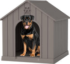 Bifanuo Large Dog House for Outdoor & Indoor, Waterproof Puppy Shelter with Air Vents & Elevated Floor, Easy Assemble Sturdy Dog Kennel for Large Dogs(Grey,36.2''L×38''W×38''H)