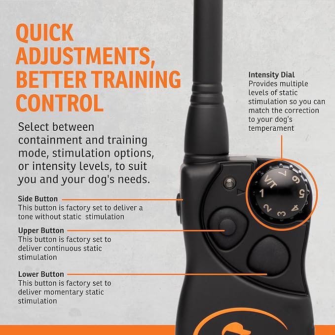 SportDOG Contain + Train System - Creates Secure Play Area - Adjustable Neck Collar - Electric Fence - Durable Fencing - Waterproof - Covers 1 1/3 Acres, 1 Collar
