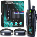 Dog Shock Collar 2 Dogs(15-150lbs) with Flashing Light for Night Walks,4500FT Dog Training Collar Adjustable Pitch Beep(1-8), Vibration(1-16), Safe Shock(1-99), and Keypad Lock