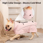 Dog Coat Warm Dog Winter Coat Waterproof Dogs Jacket with Reflective Pet Fleece Vest Zip-Up Cold Weather Coats for Large Dogs Turtleneck Windproof Coats (Pink,Medium)