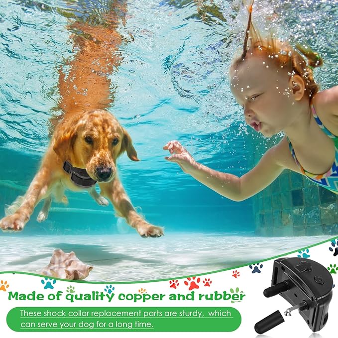 Zhengmy 24 Pcs Dog Shock Collar Rubber Tips, Dog Training Prong Collar Cover Replacement, Column Conductive, Rubber Sleeve Silicone Covers Female Contact Points for Pet Stop Barking (13mm/16mm/20mm)