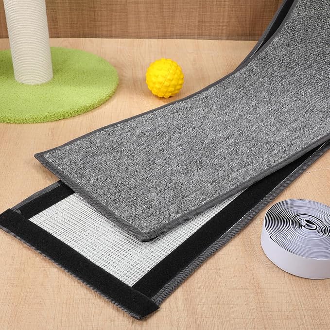 Kisangel Cat Carpet Scratching Mat Replacement, Cat Treadmill Accessories Felt Running Wheel Cushion Mat Scratch for Indoor Supplies Furniture, 95x10 inches