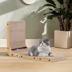 KIGOTY Cat Scratcher,27 Inch L Shape Cat Scratch Pad, Vertical Cats Scratcher Board, Cat Scratchers for Indoor Cats, Cardboard Cat Scratching with Ball,Cat Toys
