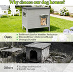 Dog House Outdoor Weatherpoof Plastic Dogs Houses Indoor Waterproof Stray/Pet Dog Shelter Outside for Medium and Small Dogs