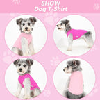 2 Pack Dog Clothes for Small Dogs Summer Dog Shirt Vest Girl Boy Lightweight Puppy T-Shirts Blank Soft and Cool Pet Clothing Sleeveless Medium Large Dog Outfit (Pink+D-Pink, XXX-Large)