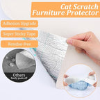 118" x 15.7" Extra Large Self-Adhesive Trimmable Cat Scratching Mat DIY Cat Scratch Furniture Protector with 20 Screws for Couch, Wall, and Indoor Furniture