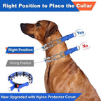 Supet Dog Prong Collar, Dog Choke Collar Adjustable Dog Pinch Collar with Quick Release Buckle/Nylon Cover for Small Medium Large Dogs