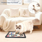 Art Cat Scratcher, Wall Mounted Sisal Cat Scratcher for Indoor Cats 17.01x13.1x1.18 Inches, Furniture Protector, Cat Scratch Rug, Decorative Cat Wall,Easy Install,No Drilling
