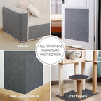 Cat Scratch Mat,Furniture Protector, 39.3"x15.8" Trimmable Self-Adhesive Cats Scratch Carpet, DIY Climb Cat Scratch Mat for Couch Furniture or Wall Protector (Cream White)