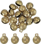 uxcell 16 Pcs Vintage Bronze Jingle Bells, 20mm Tibetan Jingle Bells for Crafts, Small Rustic Decorative Metal Bell for Dog Cat Pet Collar DIY Crafts Home Door Christmas Decor