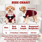 Dog Suit with Bow Tie Pet Tuxedo for Small Medium Dogs Cats Formal Clothes Puppy Outfits for Halloween Wedding Birthday (Red, Large)