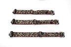 Heavy Duty Dog Collar with Unique Leopard Totem Design Adjustable Durable Nylon Collar, Metal Buckle for Large Dogs Bold Style for Training & Outdoor Adventures (Red Leopard S)