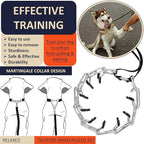 Dog Training Collar with Quick-Release Buckle, Adjustable Stainless Steel Collar for Small Medium Large Dogs (Black, M/L Neck Girth 14.5"-18.6")