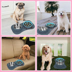 Slow Feeder Dog Bowls 3 in 1 Stainless Steel Dog Food and Water Bowls with Non-Spill and Non-Skid Silicone Mat to Slow Down Eating for Large Medium Small Breed Size Dogs and Cats
