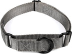 Country Brook Petz - Martingale Dog Collar - Heavy-Duty Training Collar with No Buckle - Service Dog Collar for All Pups - 10+ Cool Colors (Charcoal, 3/4 Inch, Small)