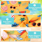 Weewooday 4 Pieces Small Pet Summer T-Shirts Hawaii Style Floral Pet Dog Shirt Breathable Cool Clothes Beach Seaside Puppy Sweatshirt for Puppy(Lovely Style,Small)
