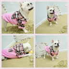 Plaid Dog Hoodie - Warm Sweatshirt with Hat & Leash Hole, Soft Fleece Pullover for Small to Large Dogs