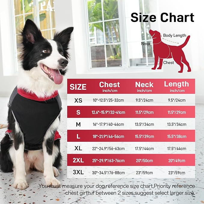 Warm Fleece Dog Coats for Medium Dogs,D-Rings Waterproof Puppy Jacket for Cold Winter,Red L