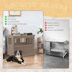 Dog House - Resin Outdoor Dog Kennel with Ventilated Design, Waterproof Dog Bed Shelter for Backyard, Garden & Patio