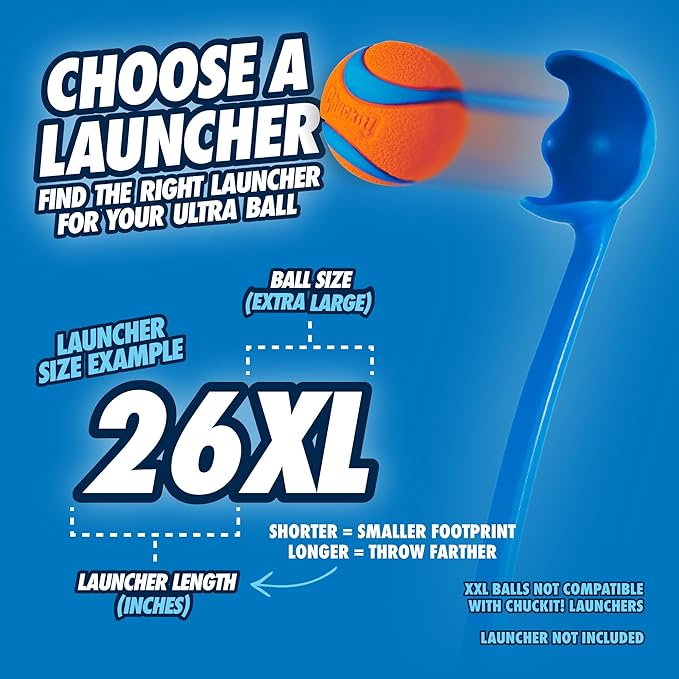 Chuckit! Ultra Ball Dog Toy - Size XL - For Dogs 100+ lbs - Made from Durable Rubber - Super Bouncy - Floats in Water - 3.5-inch Diameter - Pack of 1