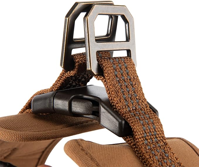 Carhartt Nylon Duck Comfortable Training Dog Harness, Fully Adjustable No Choke Rugged On-Leash Training Harness with Dual Attachment Points, Small