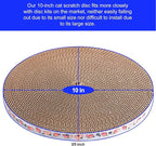 Round Cat Scratcher Pad 10 inch Diameter 3/5 inch Thickness Scratch Replacement Refill Scratching Board Cat scratchers for Indoor Cats (2 Pc)