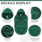 KOOLTAIL Dog Hoodie for Large Medium Small Dogs,Soft&Warm Pet Sweater with Leash Hole and Pocket Boy Girl, Puppy Fall Winter Jacket Clothes,French Pitbull Cold Weather Coat Sweatshirt,Deep Green XXL