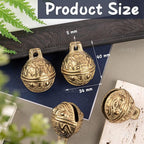 AUEAR, 8 Pieces Vintage Brass Bells 34mm Mini Jingle Bell for DIY Wind Chimes Home Decor