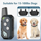 Shock Collar for Dogs, Dog Training Collar with Remote Control for 2 Dogs, 3 Training Modes with Beep, Vibration and Satic, Waterproof, Rechargeable for Large Medium Small