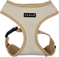 Puppia Amatus Dog Harness A (Over-The-Head) Fashionable Houndstooth Pattern Spring Summer Harness for Small and Medium Dogs, Beige, Small