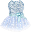 CuteBone Dog Birthday Dress Girl Puppy Skirt Tutu Cat Wedding Outfit Pet Party Clothes for Small Dogs Costume DD22L