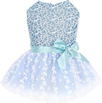 CuteBone Dog Birthday Dress Girl Puppy Skirt Tutu Cat Wedding Outfit Pet Party Clothes for Small Dogs Costume DD22L