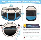 Dog Playpen 45", HOMAGICO Pet Playpen for Indoor Cats Enclosed, Portable Dog Cage Outdoor Tent Crate with Carrying Case, Water-Resistant and Removable Shade Cover, Blue