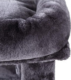 SHA CERLIN Cat Tree 36 Inches Cat Tower with Hammock, Sisal Scratching Post for Indoor Kittens, Small Room, Smoky Grey