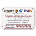 Leave Package Sign - Do Not Knock or Ring Doorbell, Dog will Bark, 6" x 9" No Rust PVC, Will Not Scratch, Easy to Mount with Included Adhesive, Made in USA by SPRYZZLE
