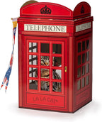 The British Red Telephone Booth Cat House Features a Flag Teaser Wand for Cats