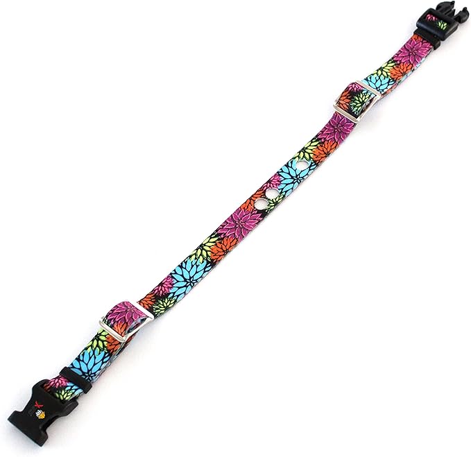 Extreme Dog Fence Replacement Containment and Training Collar Strap for Most Dog Fence Brands - Flower Days (Large: 18" - 27" x 1")