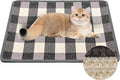 Cat Scratcher Mat, 23.6x15.7 Inch Natural Sisal Cat Scratch Pad, Horizontal Cat Scratching Pad Rug for Indoor Cats with Sticky Tapes, Protect Couch & Carpets（Black White）