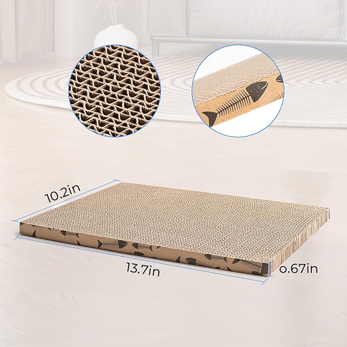 Cat Scratcher Cardboard Cat Scratching Board Cat Scratchers for Indoor Cats Cat Scratching pad (2pcs)