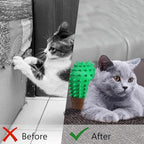Cactus Cat Self Groomer – Adorable Cat Wall Scratcher, Wall & Corner Mounted Scratch Board for Indoor Cats, with Massage Bristles for Clawing, Stretching,Grooming and Itching Relief