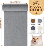 PowerKing Cat Scratch Furniture Protector, 78.7"x15.8" Self-Adhesive Cat Scratch Mat for Couch & Sofa, Trimmable DIY Cat Scratcher Pads for Indoor Cats (Grey)