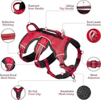 Tuff Pupper Escape Proof No Escape Dog Harness | 5 Point Adjustable Fit Harness for Dogs | Padded Dog Harnesses | Handle Dog Lift Harnesses