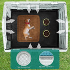 YITAHOME Dog House Outdoor Plastic Doghouse Water Resistant Pet House with Adjustable Skylight and Elevated Base for Small, Medium, and Large Dogs