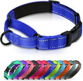 Martingale Collar for Dogs with Quick Release Buckle, Reflective Soft Padded & Escape Proof, Adjustable Nylon Dog Collars for Training & Daily Walking (Royal Blue,S)