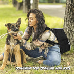 BAGLHER丨Dog Travel Bag Backpack, Airline Approved Pet Supplies Backpack, Dog Travel Bag with 2 Silicone Collapsible Bowls and 2 Food Baskets, Black