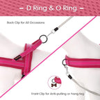 Didog No Pull Dog Harness with Soft Mesh Padded,Reflective & Quick Fit Light Weight Dog Strap Vest Harness,Easy for Walking Training (M:Chest 21-26", Mesh-Hot Pink)